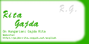 rita gajda business card